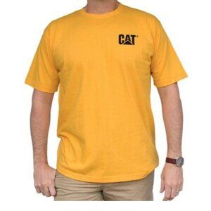 NWT CAT Trademark Heather Men's Crew Neck Short Sleeve T-Shirt Yellow 2XL